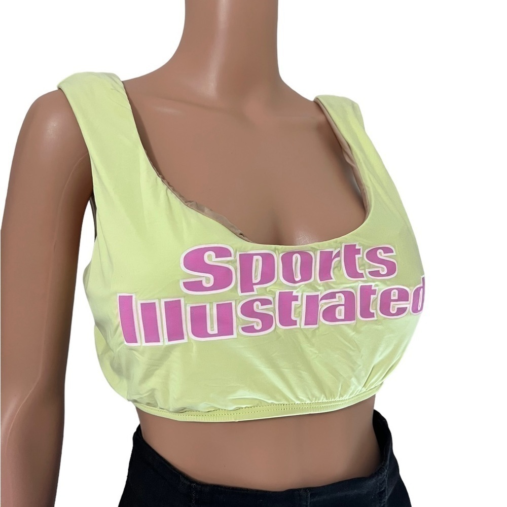 SPORTS Illustrated Matte Tricot Lemon Juice Swim Top